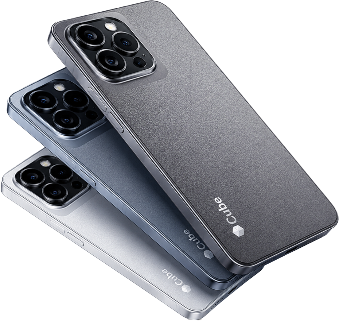 Cube Sovereign Phone — three finishes